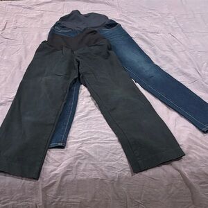 Old Navy 2 pairs full panel maternity pants size 0